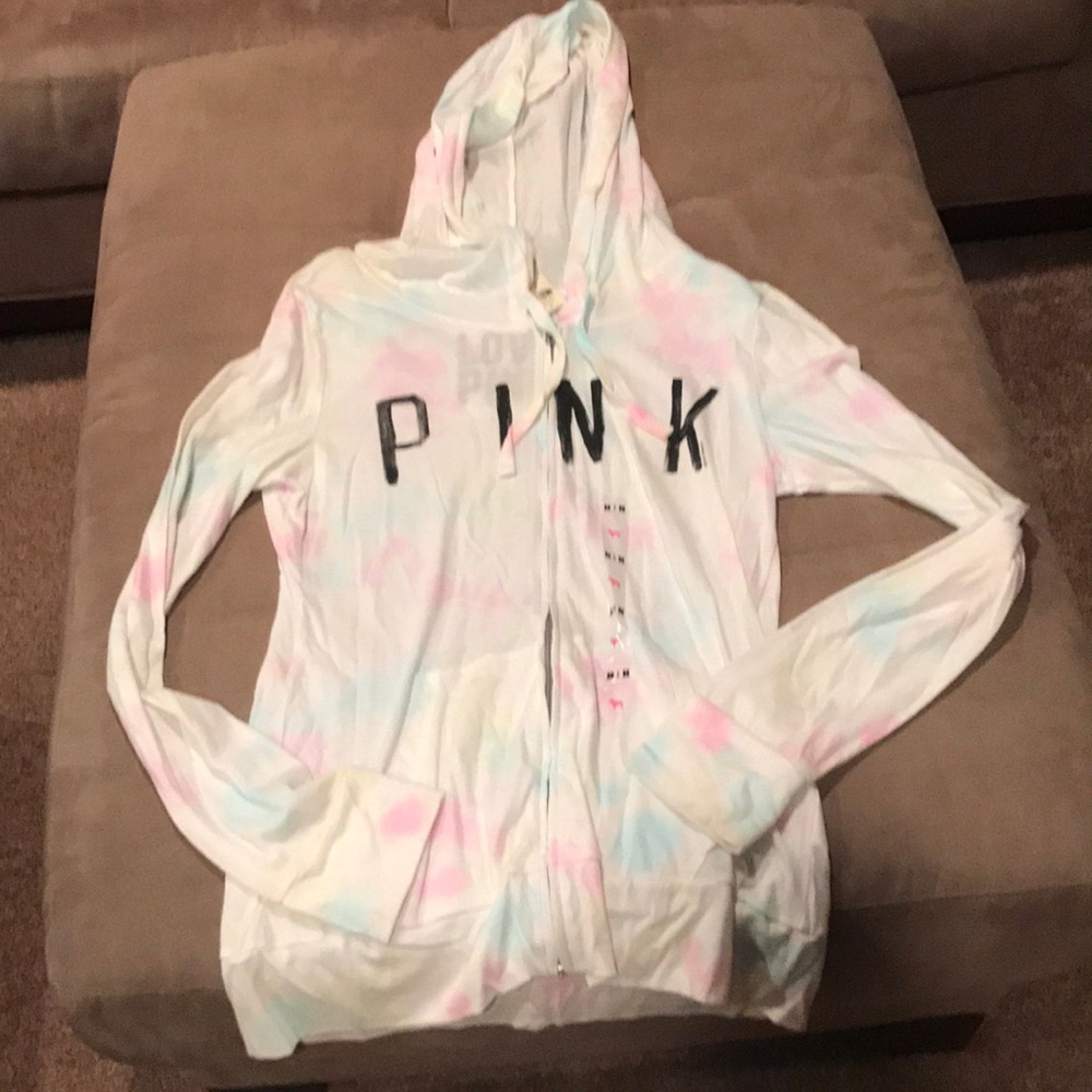 NWT thin zip up PINK